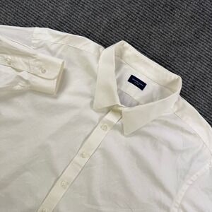 Proper Cloth Mens L/XL Jeff Evert White Long Sleeve Button Up Dress Work Shirt